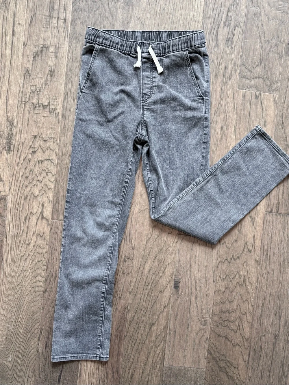 Old Navy Charcoal Gray Boys Pull-On Denim Joggers, size XL